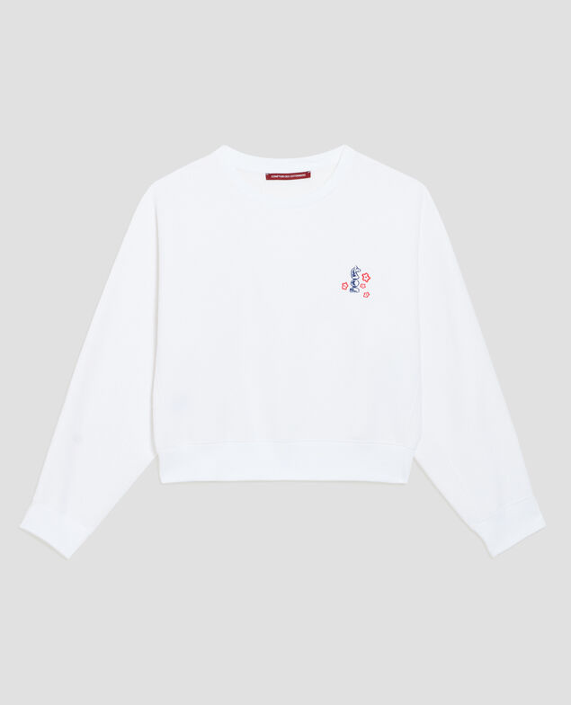 Sweat col rond forme boxy B644 brod e