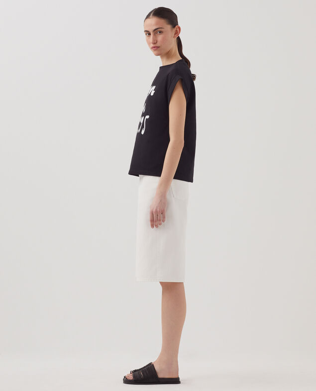 T-shirt boxy en coton J094 black base 95