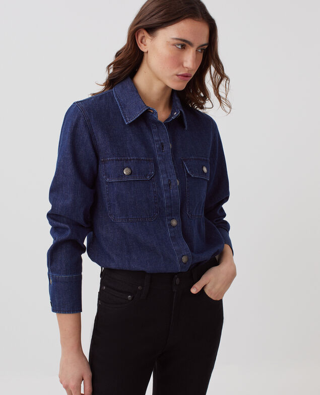 Chemise en denim de coton H680 rinse