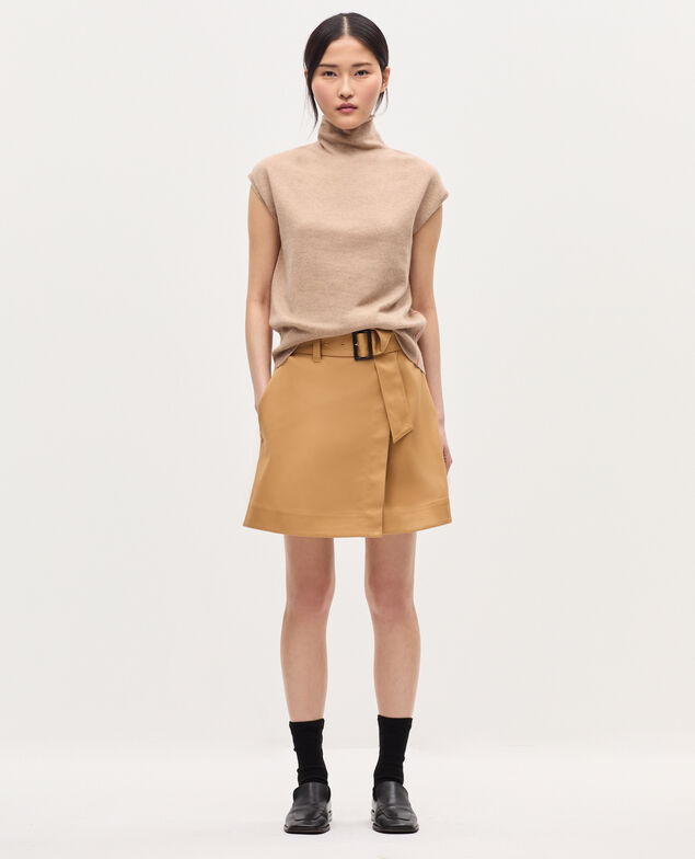Pull sans manches en cachemire  K321 tan st pumpkin