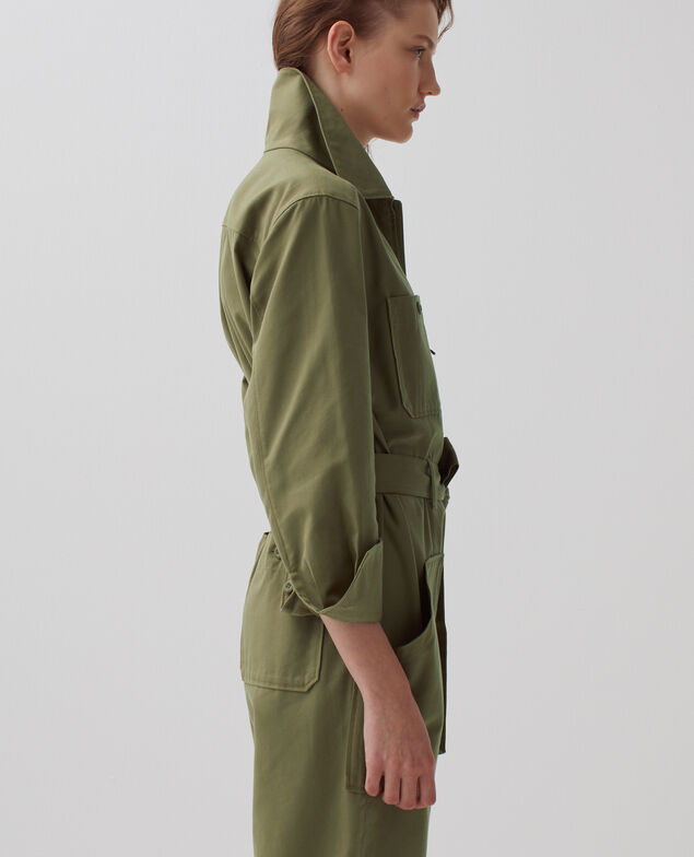 Combinaison pantalon cargo zippée I560 covert green