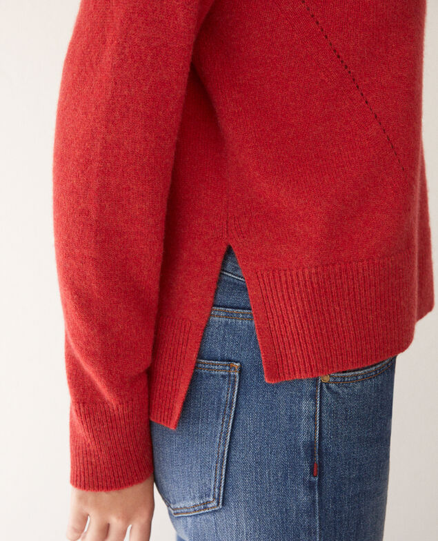 Pull en cachemire Pompeian red