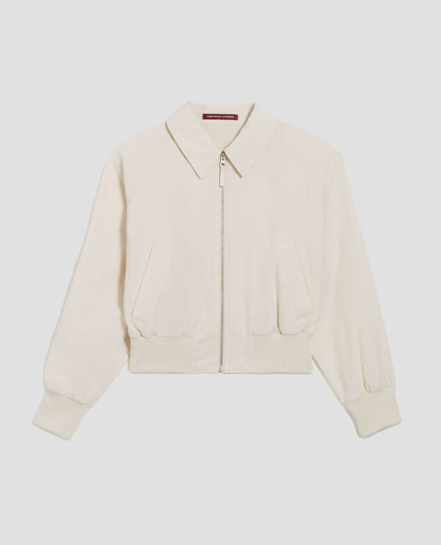 Blouson court zippé J314 beige