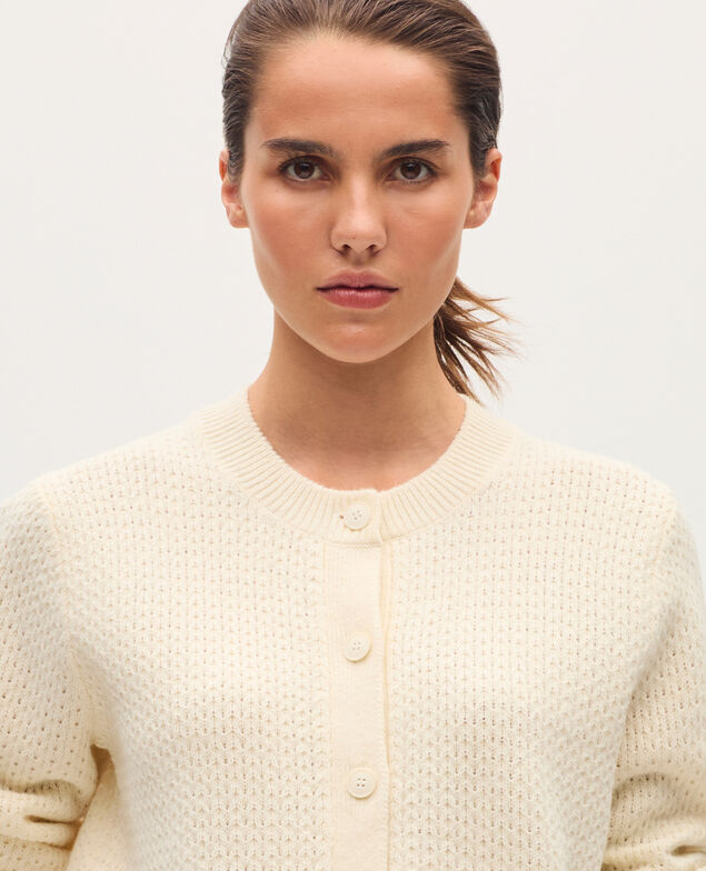 Cardigan col rond  U010 off white