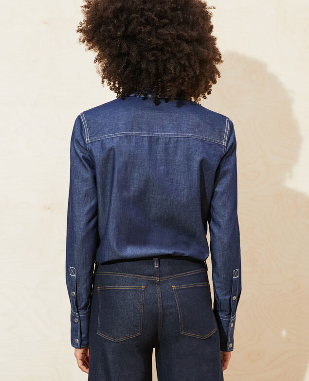Chemise en jean à poches Denim brut