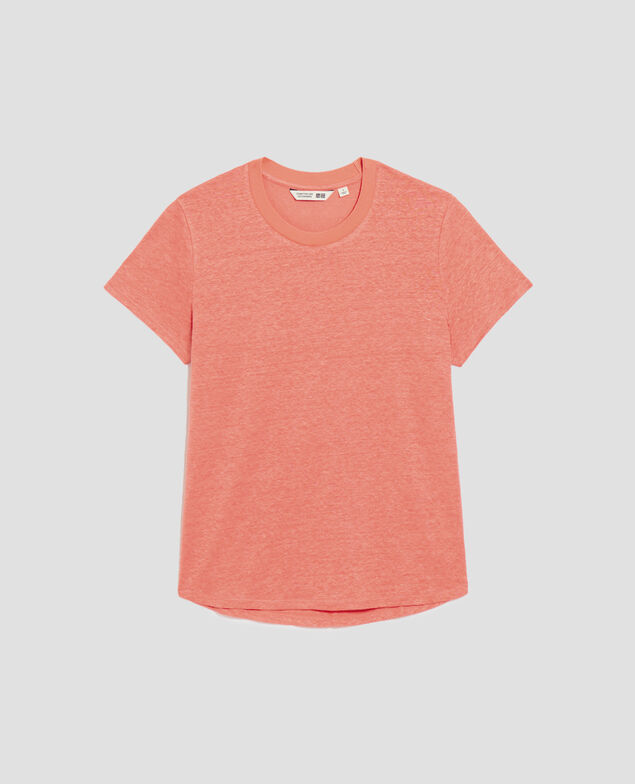 T-shirt col rond en lin AMANDINE U120 pink