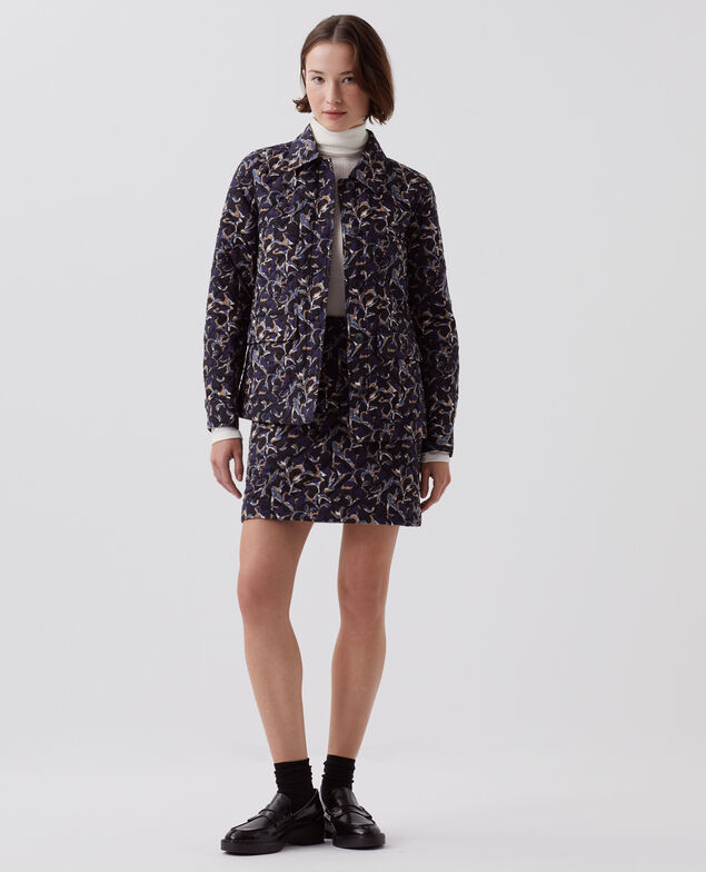 Veste matelassée en coton I686 new fl ikat navy