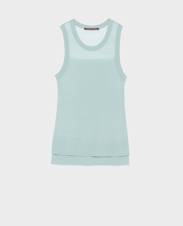 Débardeur en coton mélangé 0500 surf spray green