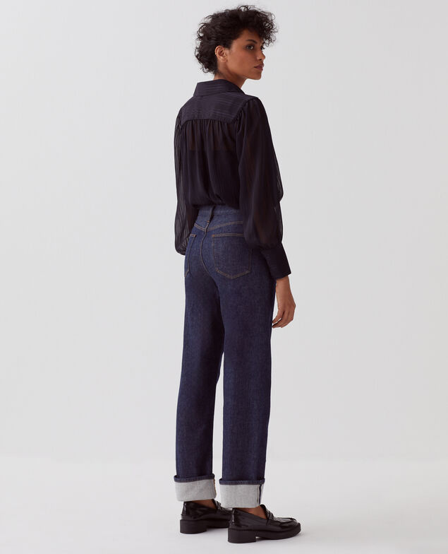 Jean straight selvedge AVA 4287 denim_brut