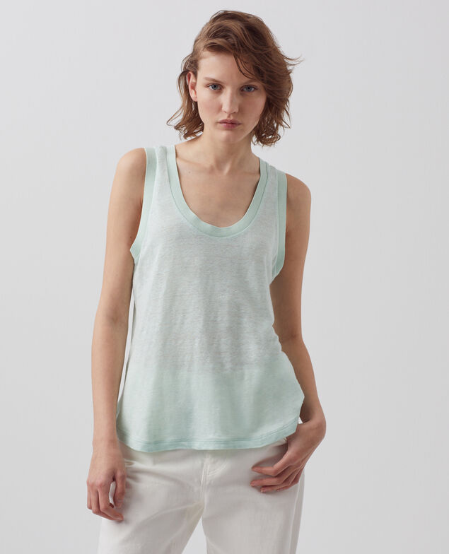 Débardeur en lin 0500 surf spray green