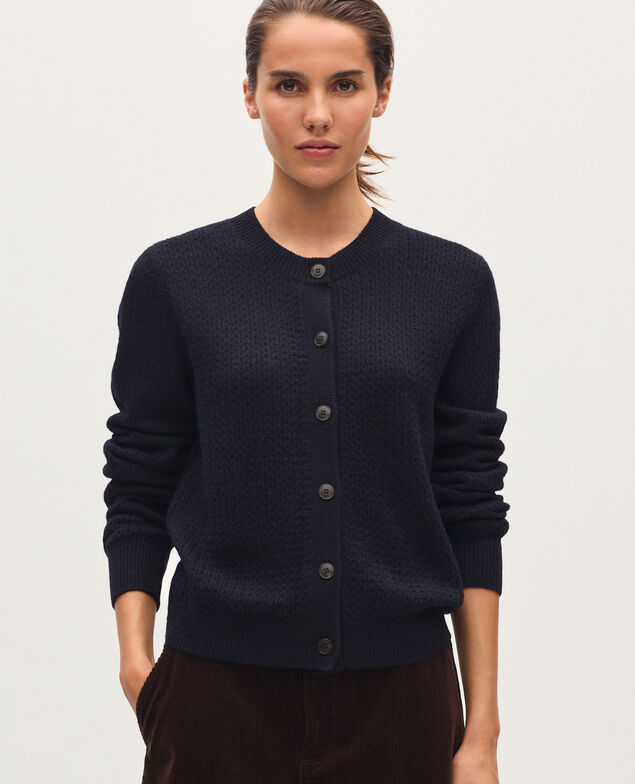 Cardigan col rond  U690 navy