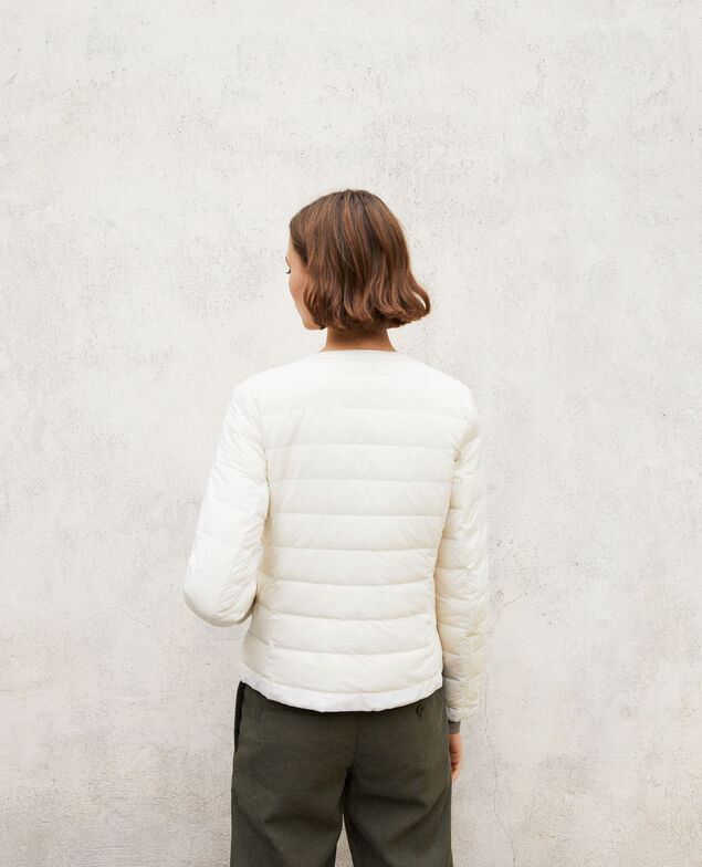 Doudoune iconique Mademoiselle Plume Light grey/off white