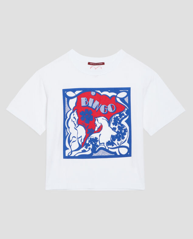 T-shirt col rond forme boxy B652 carre p