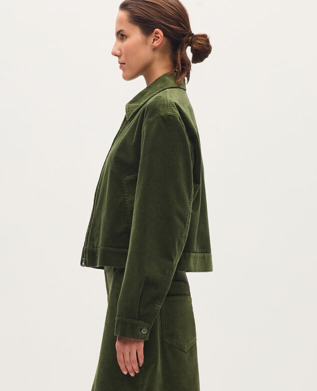Blouson en velours côtelé U550 green