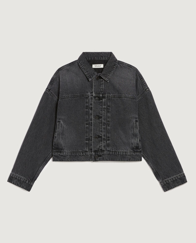 Veste courte en coton K081 dark gray