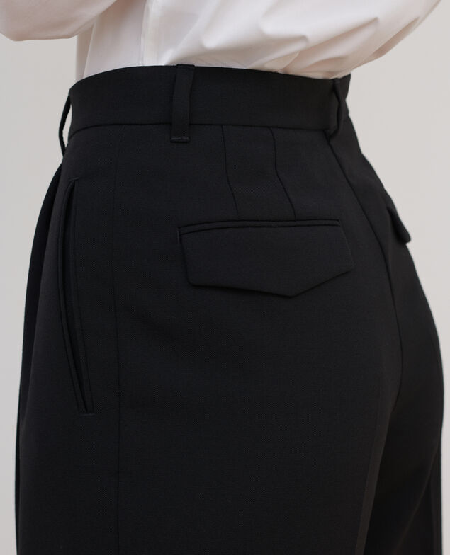 Pantalon de costume en laine A091 black