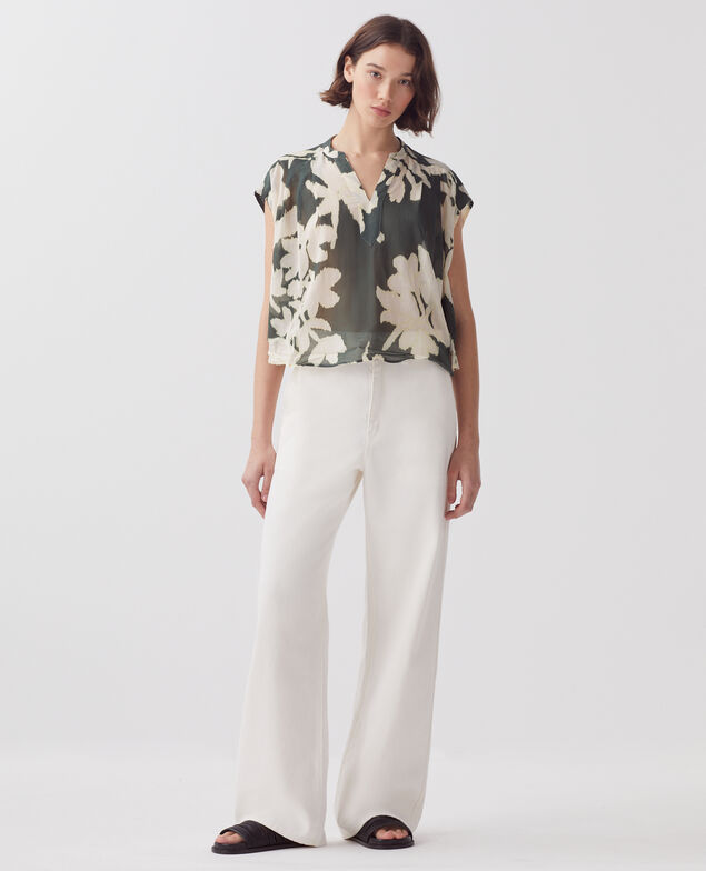 Pantalon droit BLANDINE H003 white