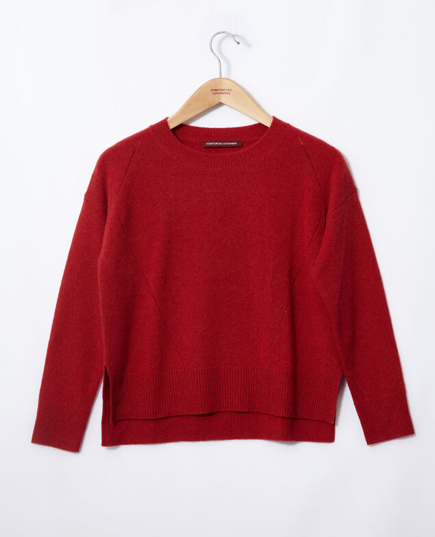Pull en cachemire Pompeian red