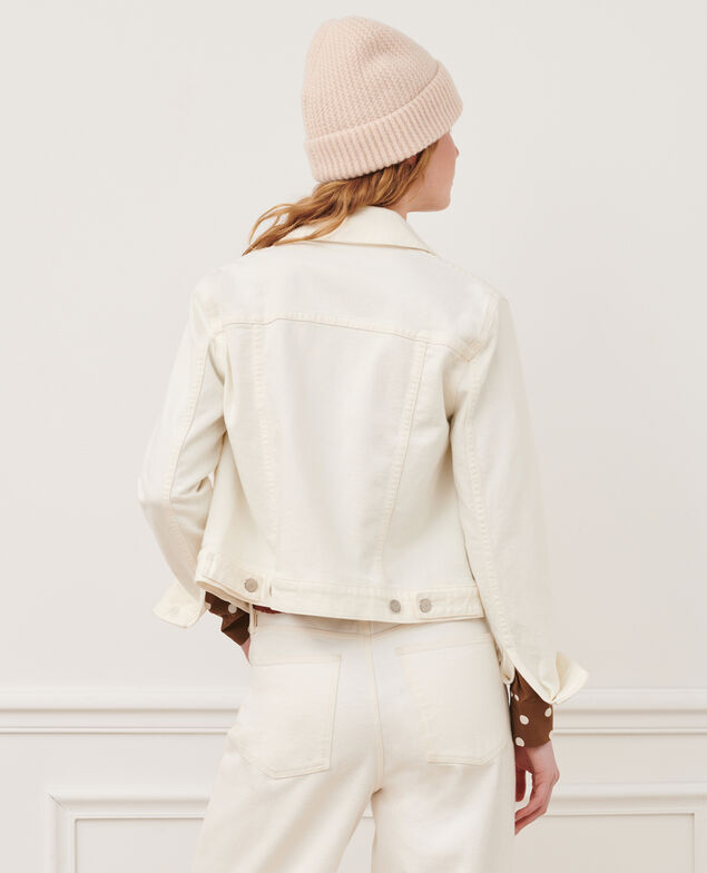 Veste courte en jean 7209c 108 denim white