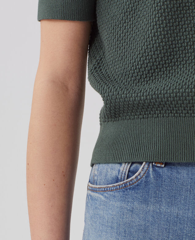 Pull à manches courtes en coton U540 green