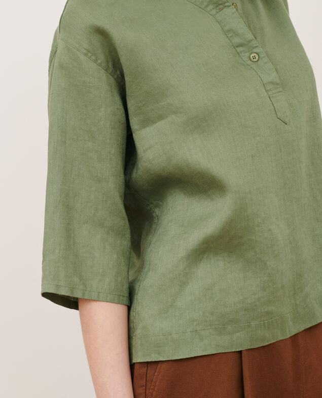 Blouse tunisienne en lin 52 green