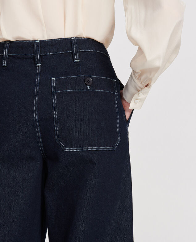 Jean wide leg cropped  Denim rinse