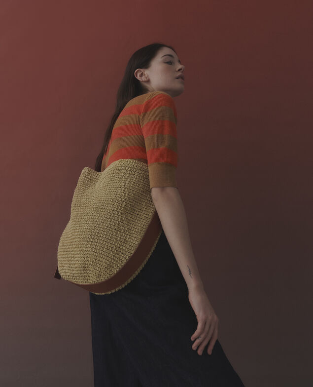 Sac raphia en crochet 7003 30 natural