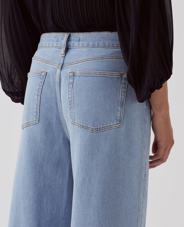 EMY - Jean cropped wide leg H621 light wash
