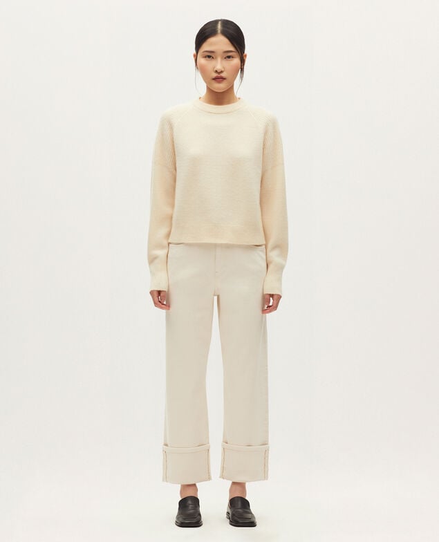 Pull en cachemire K300 ecru beige