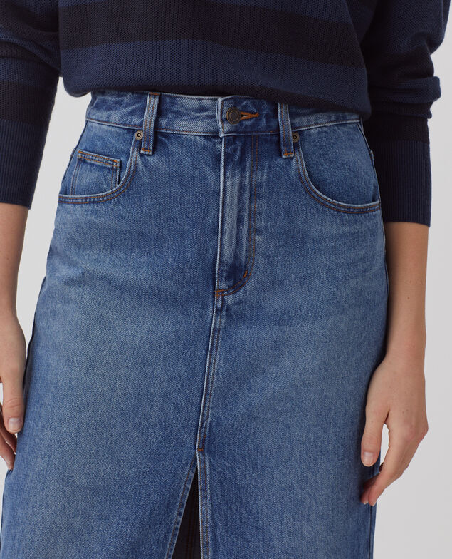 Jupe midi en denim J650 vintage wash ss25