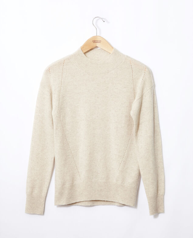 Pull en cachemire col montant Silver gray