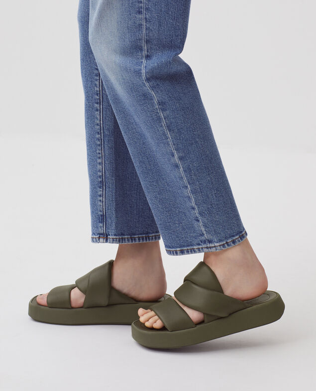 Sandales en cuir H331 kaki
