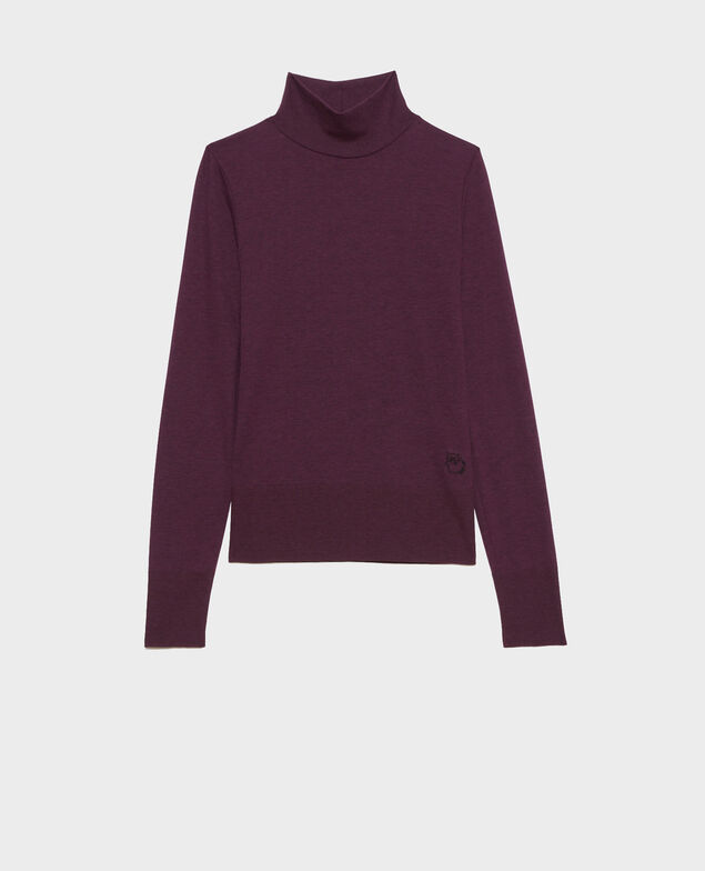 Pull fin maille côtelée Potent purple