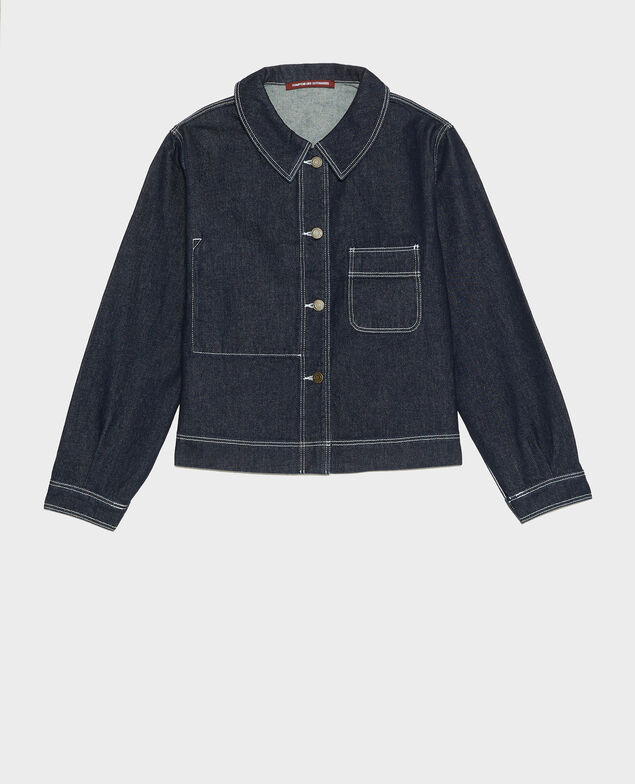 Veste courte en denim Denim rinse