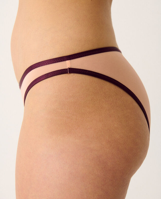 Culotte taille basse CHERI TULLE BICOLOR Cheri tulle bicolor Rose pêche/prune