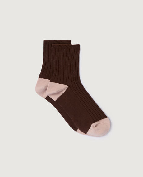 Chaussettes BICOLORES Bicolores Bico brown pink