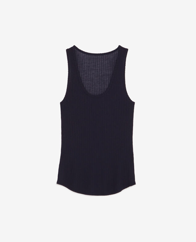 T-shirt sans manches HEATTECH POINTELLE Heattech pointelle Bleu nocturne