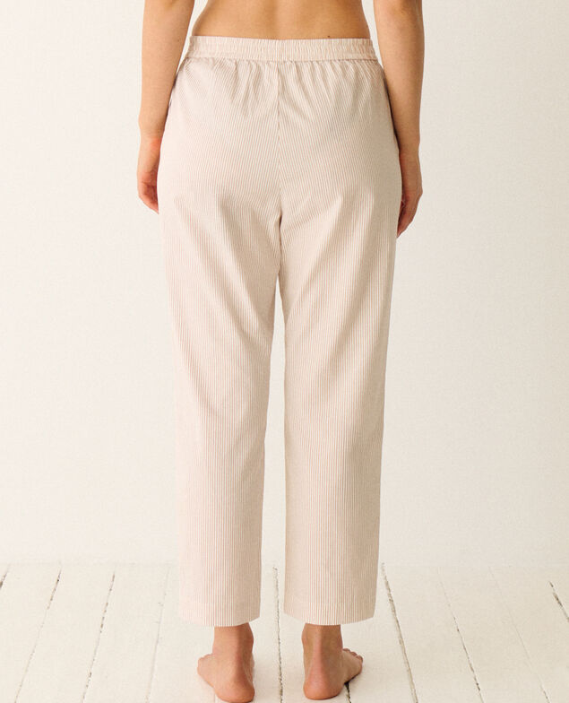 Pantalon BOYFRIEND Boyfriend Rayure brun makeup/white