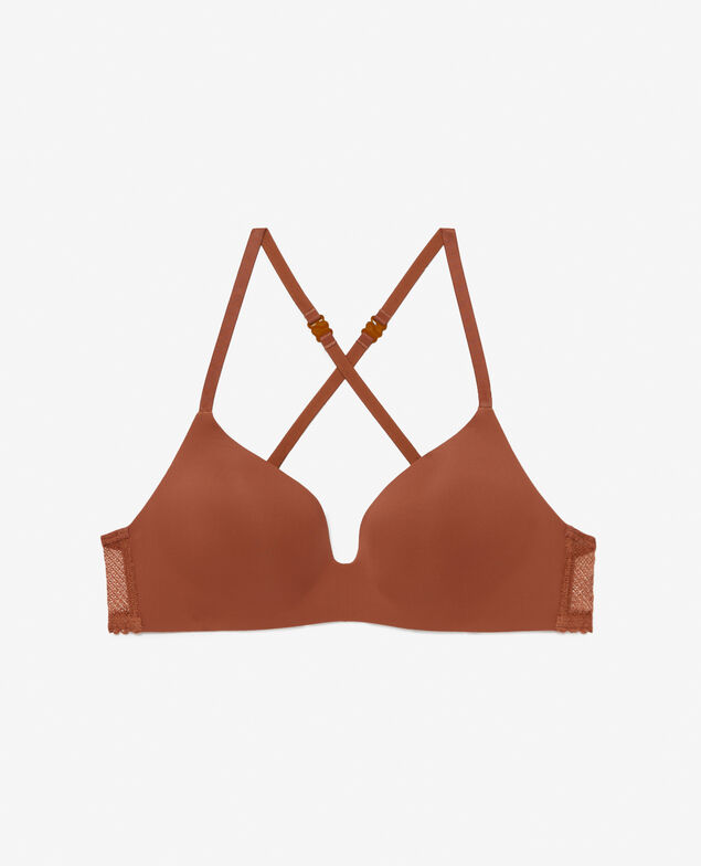 Soutien-gorge triangle moulé sans armatures DAILY FEMININ Daily feminin Marron cannelle