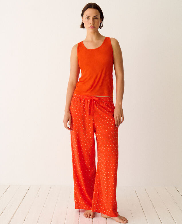 T-shirt sans manches HEATTECH POINTELLE Heattech pointelle Tango orange