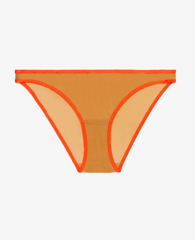 Culotte taille basse CHERI TULLE BICOLOR Cheri tulle bicolor Bone brown/tango orange