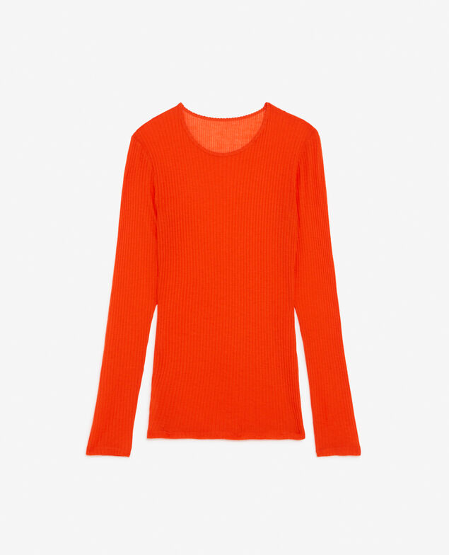 T-shirt manches longues HEATTECH POINTELLE Heattech pointelle Tango orange
