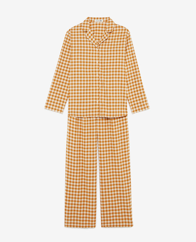Set de pyjama DREAM FLANELLE Dream flanelle Mini vichy jaune ocre