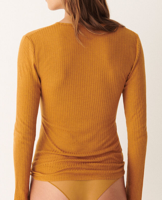 T-shirt manches longues HEATTECH POINTELLE Heattech pointelle Bone brown