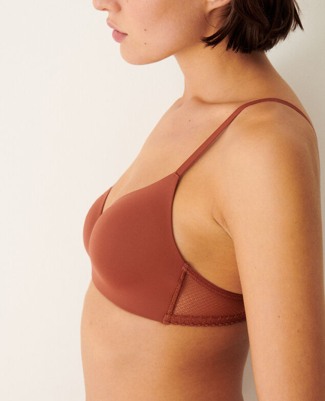 Soutien-gorge triangle moulé sans armatures DAILY FEMININ Daily feminin Marron cannelle