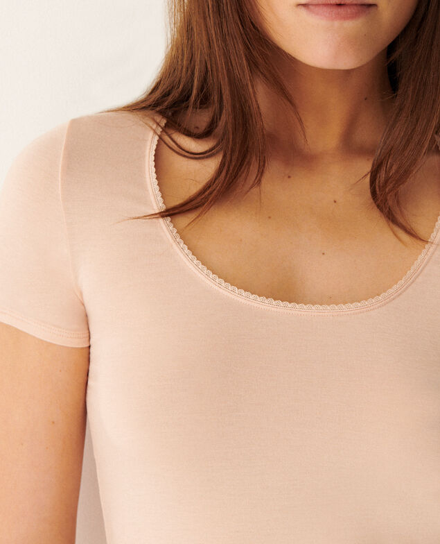 T-shirt manches courtes HEATTECH SECONDE PEAU Heattech seconde peau Poudre