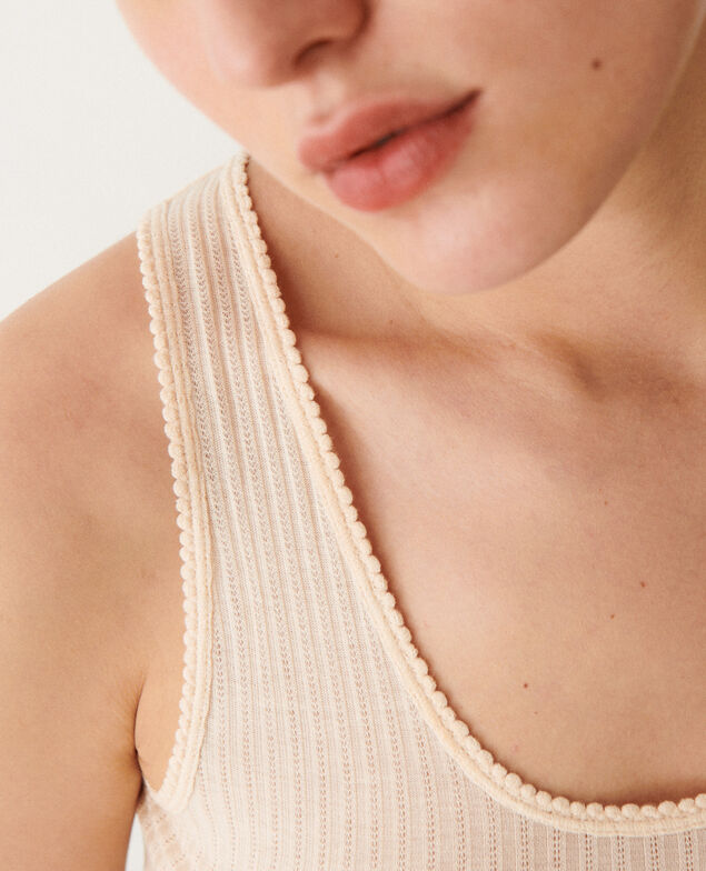 T-shirt sans manches HEATTECH POINTELLE Heattech pointelle Beige granit