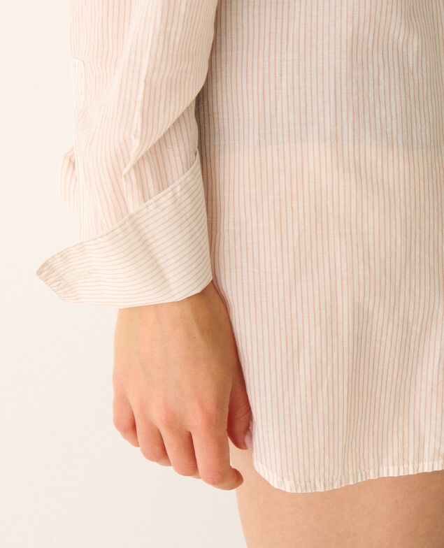 Veste de pyjama BOYFRIEND Boyfriend Rayure brun makeup/white