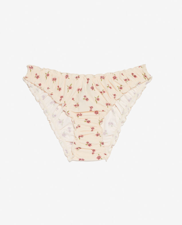 Culotte taille basse CHERI MICROFIBRE Cheri microfibre Fleur violettes blanc sable