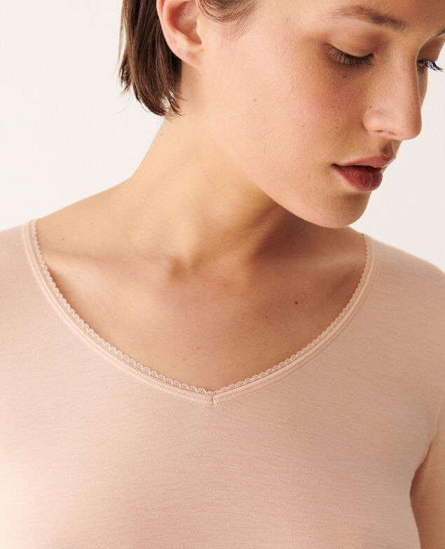 T-shirt manches longues HEATTECH SECONDE PEAU Heattech seconde peau Poudre